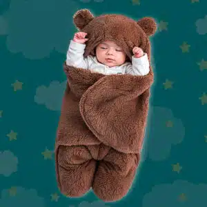 Saco De Dormir Bebê Inverno Ursinho Menino Menina - Marrom