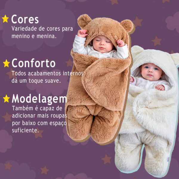 Saco De Dormir Bebê Casulo Enroladinho Saída Maternidade