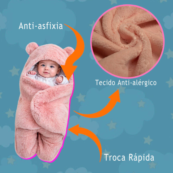 Saco De Dormir Bebê Casulo Enroladinho Saída Maternidade