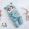 Saco de Dormir Bebê Recém-Nascido Inverno | Cobertor Pelúcia Macio Antialérgico Ursinho