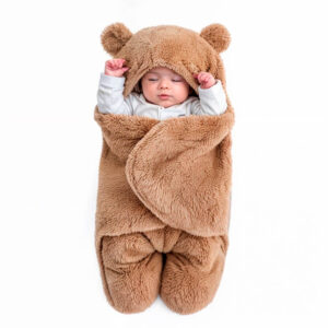 Saco De Dormir Bebê Inverno Ursinho Menino Menina - Marrom