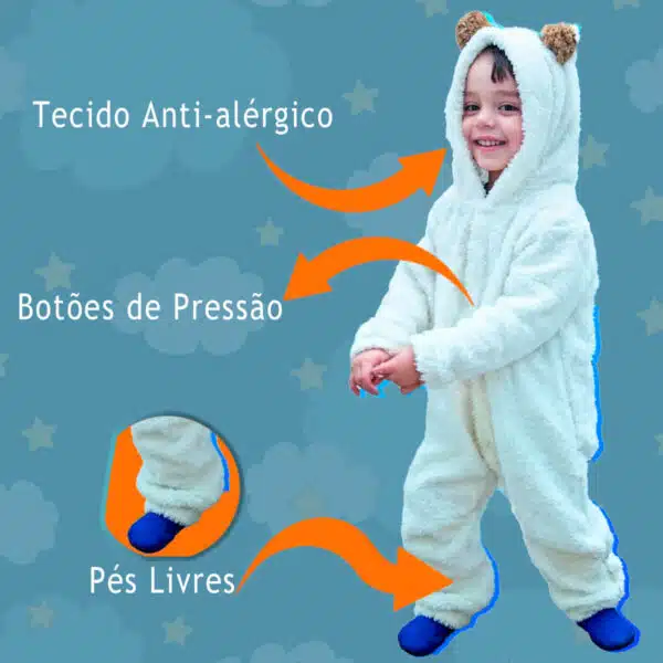 Macacão Teddy Pelucia Frio Inverno Premium - Image 7