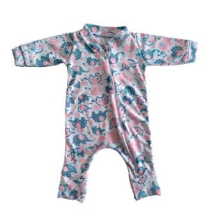 Macacao Bebe Menina Menino C/zíper Algodão Suedine Infantil - Elefantinho, G